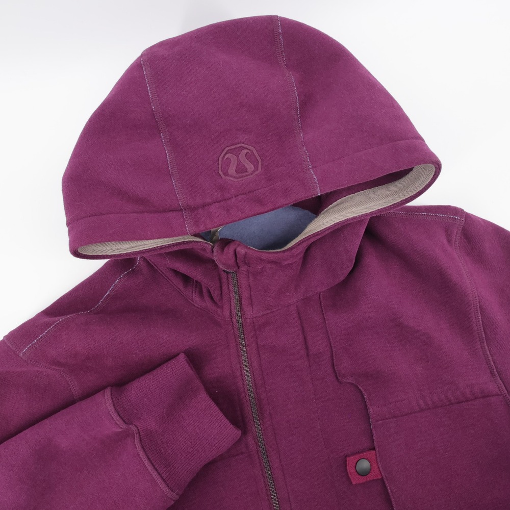 Lululemon Pacific Beach Hoodie Full Zip Hoodie Plum Long Sleeve Mens Large